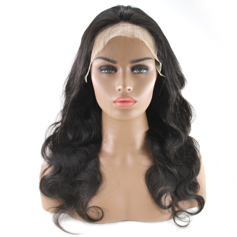 100% remy human hair full cuticle aligned Pre-Plucked body wave lace frontal wig 7