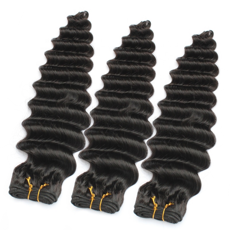 2020 Deep Wave Human Hair Extensions 100% Brazilian Remy Weaving Bundle 100g 9