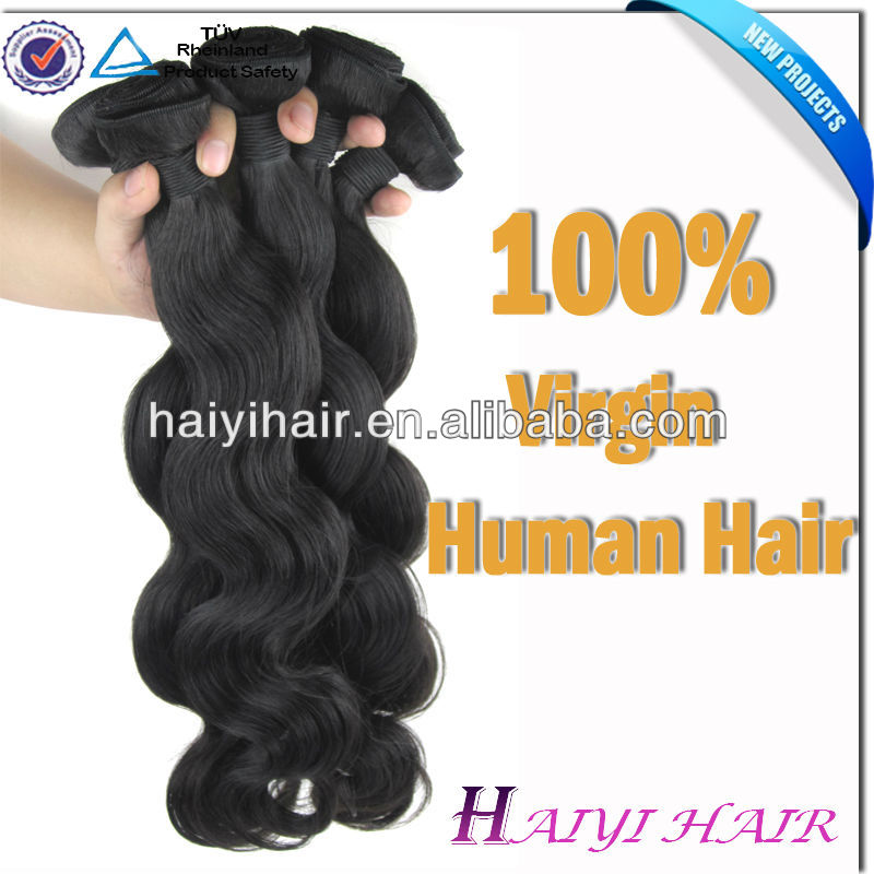 Wholesale brazilian hair bundles extensions weaves Remy body wave human hair bundle 14