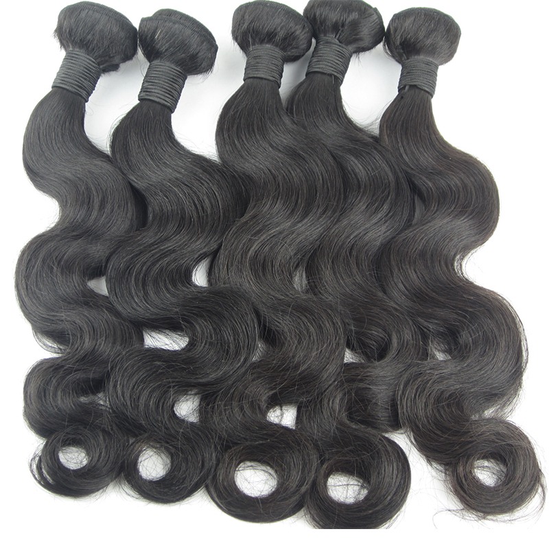 Wholesale brazilian hair bundles extensions weaves Remy body wave human hair bundle 12