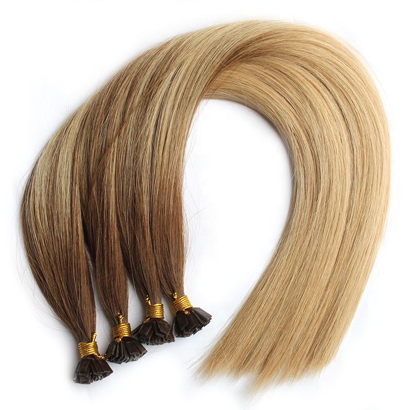 Best Selling Brazilian Virgin Remy Hair Double Drawn with Thick Ends Nail Tip Hair Extensions 8