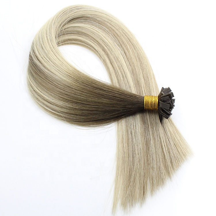 Best Selling Brazilian Virgin Remy Hair Double Drawn with Thick Ends Nail Tip Hair Extensions 12