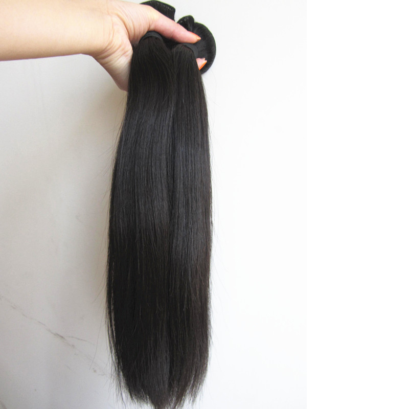 10A Factory Hair Weft Extensions Natural Black Color #1B Weaving Straight Weaving 10-30 inch 11
