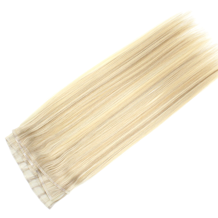 Raw Russian Hair Cuticle Aligned Remy Virgin Flat Weft Double Drawn Hair Extensions 11
