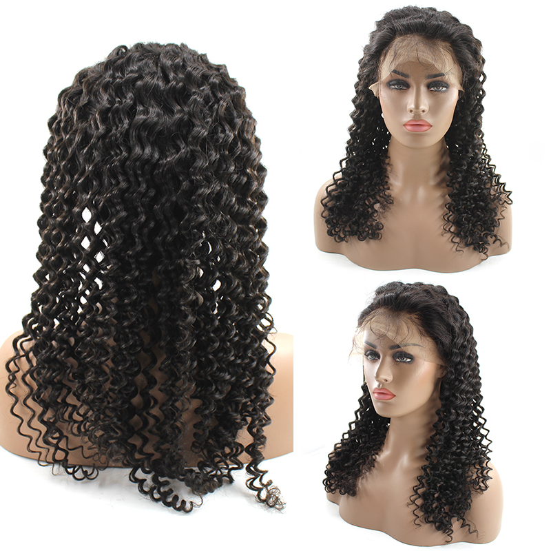 Black Friday Sales Pre plucked Wholesale 100% Unprocessed Cuticle Alighted Human kinky curly lace frontal wig 11