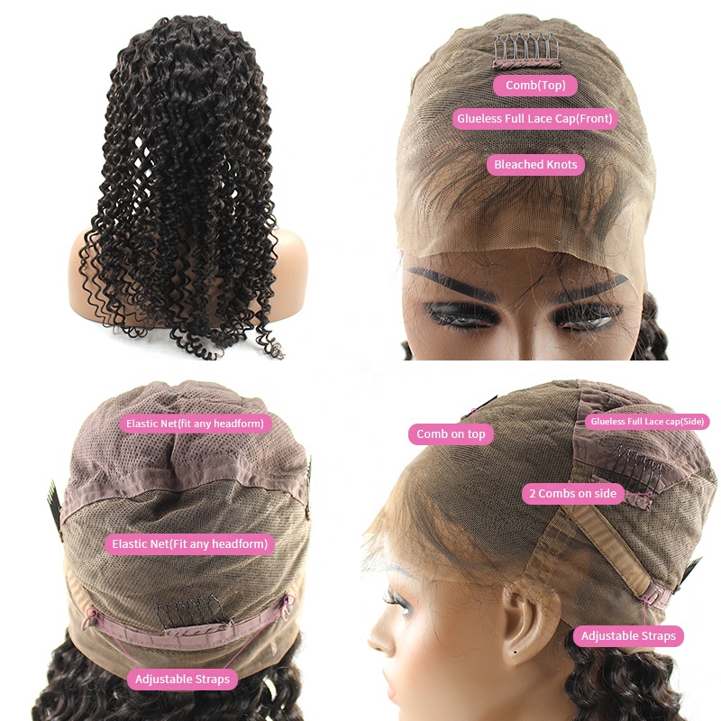 Black Friday Sales Pre plucked Wholesale 100% Unprocessed Cuticle Alighted Human kinky curly lace frontal wig 8