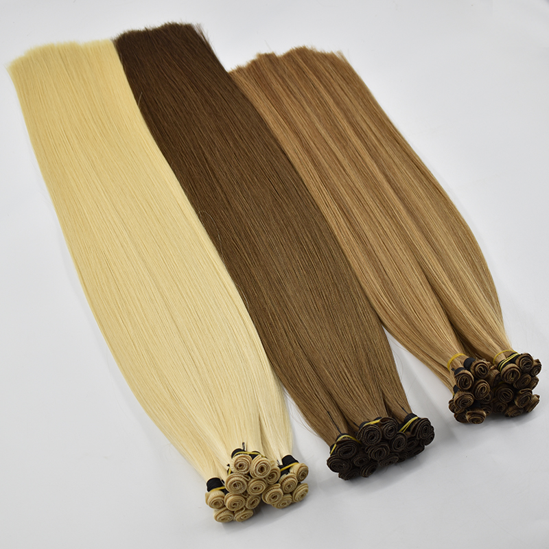 Luxury 2020 Hot Selling Handtied Weft Large Stock Hand Tied Weft virgin cuticle aligned Human Hair Extensions 17
