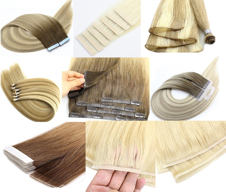 Luxury 2020 Hot Selling Handtied Weft Large Stock Hand Tied Weft virgin cuticle aligned Human Hair Extensions 14