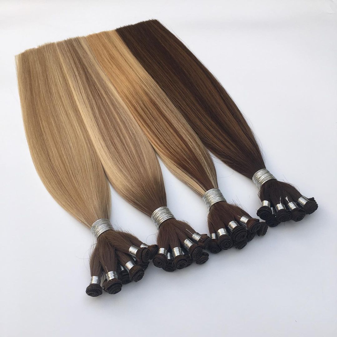 Luxury 2020 Hot Selling Handtied Weft Large Stock Hand Tied Weft virgin cuticle aligned Human Hair Extensions 8