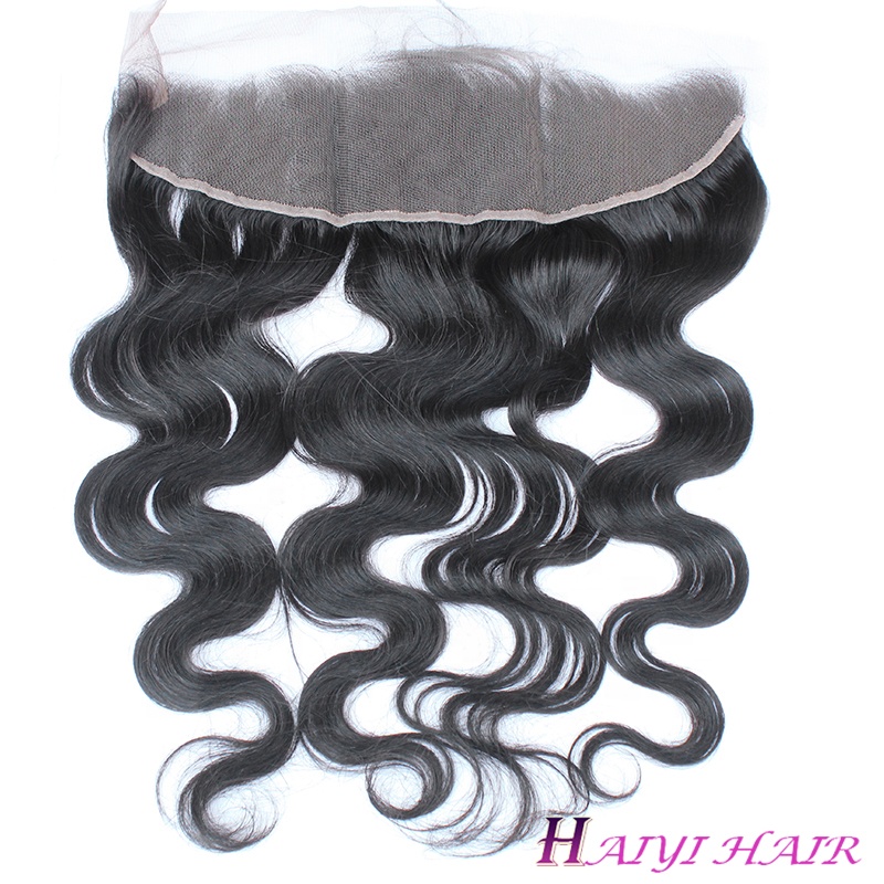 Double Drawn Human Hair Body Wave Lace Frontal High Quality Raw Indian Hair Vendor 9