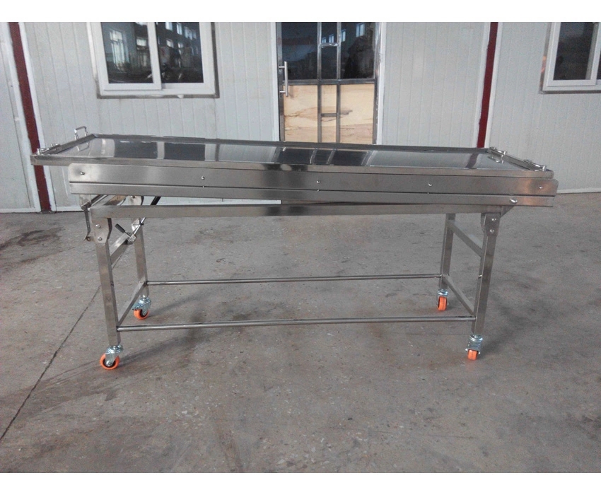 Medical Hospital Stainless Steel Corpse Cart With Cover