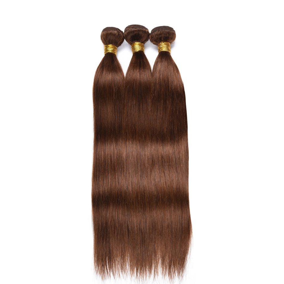 Katy Katy Hair Brazilian Human Hair Weave Hair #4 color Straight 3Pcs/Lot 8-30 inch 100% Human Hair Extensions Weft #4 Brown Hair 3 B Brazilian Ombre Human Hair image12