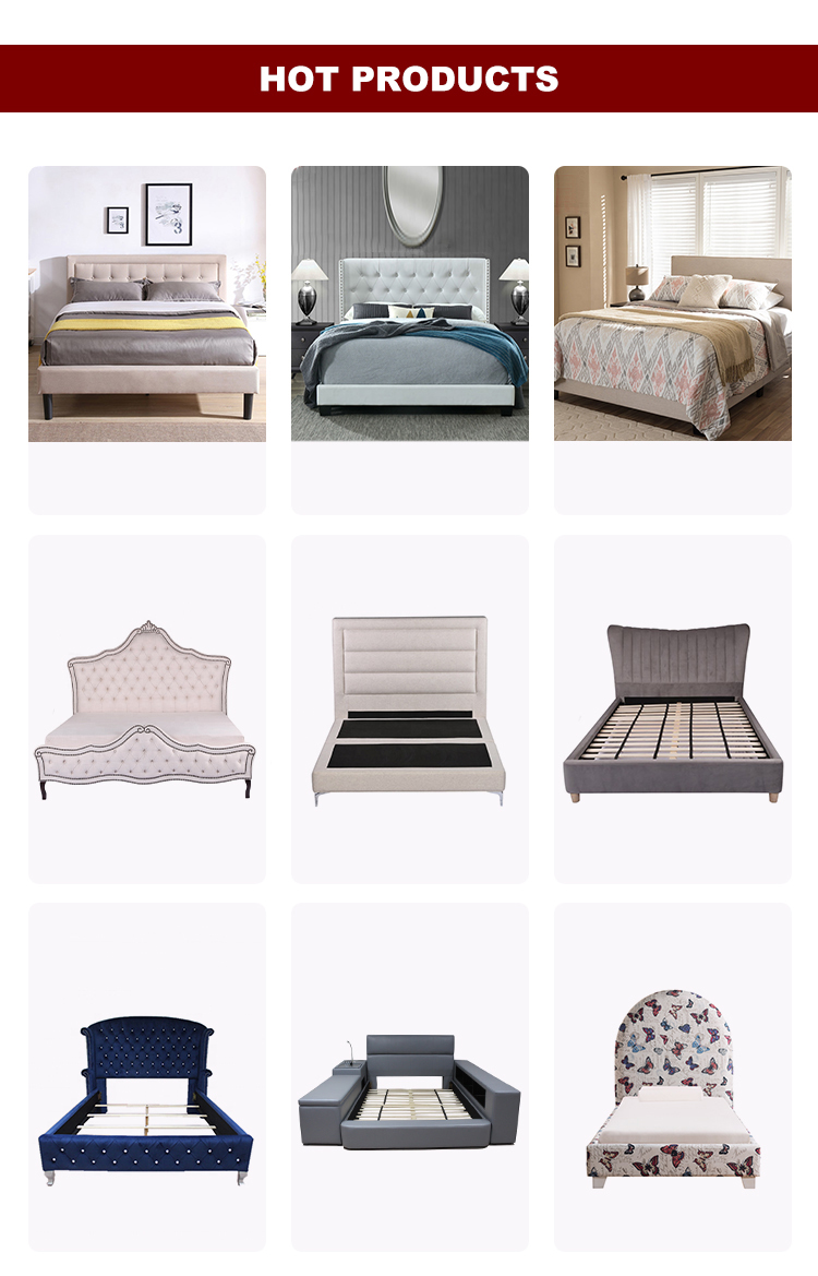 Dingzhi Modern Bed Room Furniture Velvet Storage Bed Frame Queen Cama Platform Bed 8