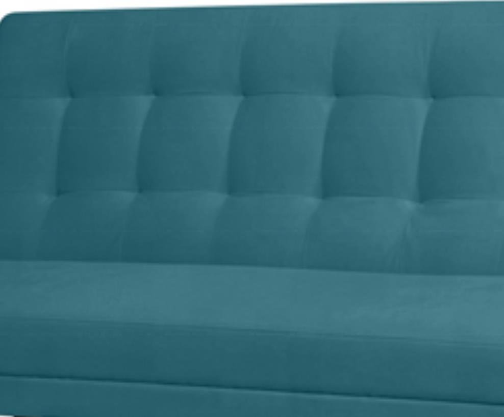 Lofoten Turquoise Blue Velvet Futon Sleeper Sofa 9