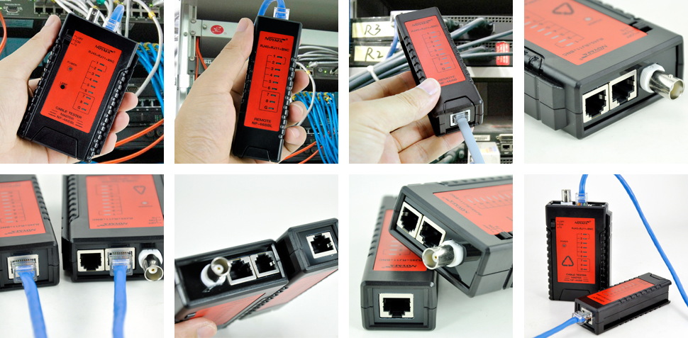 Noyafa NF-468B Phone Line RJ45 RJ11 CAT5 Coaxial Cable Continuity Checker 5