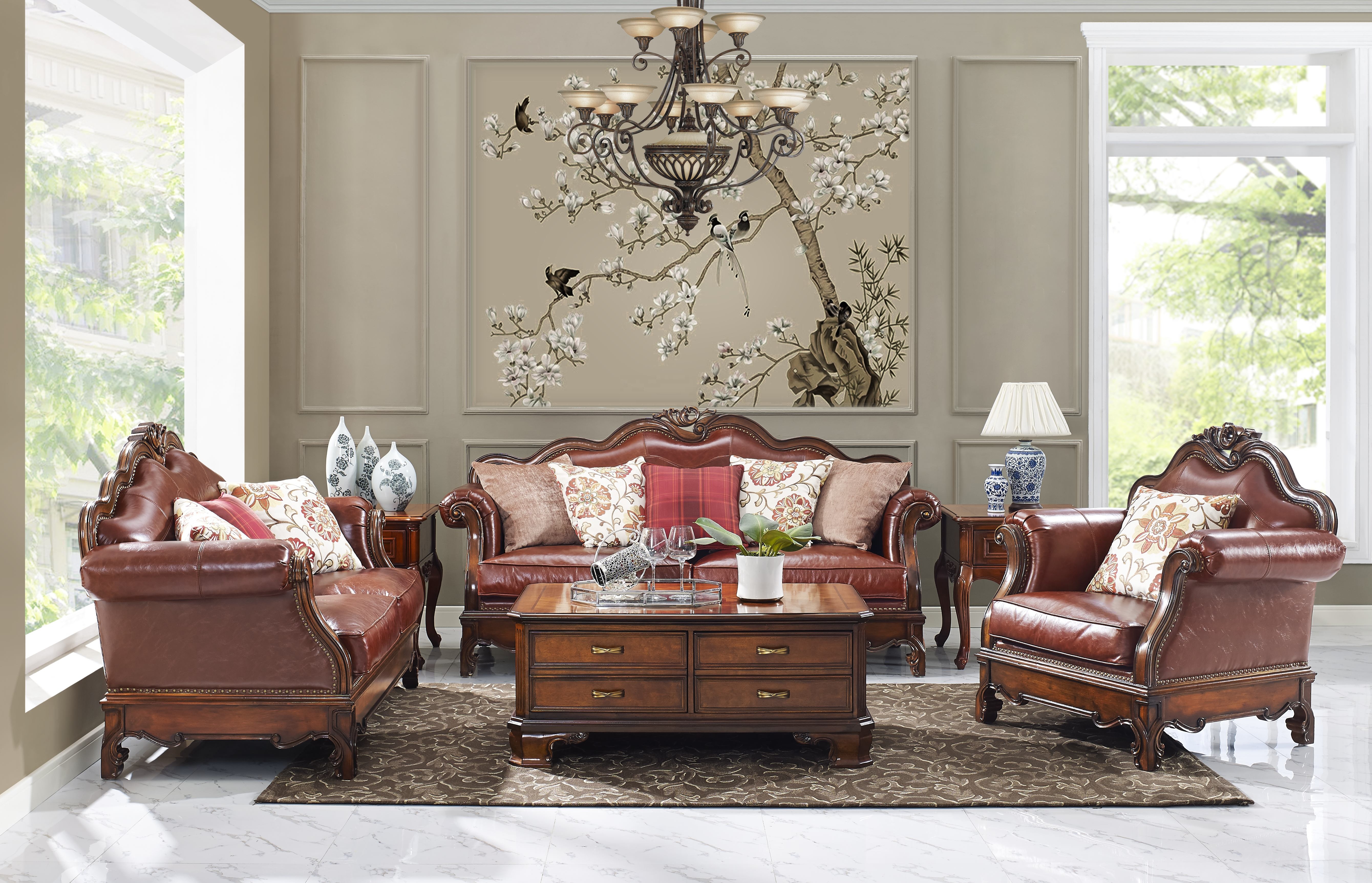 2019 latest living room furniture hot sale living room sofa good quality Leather sofa1 9