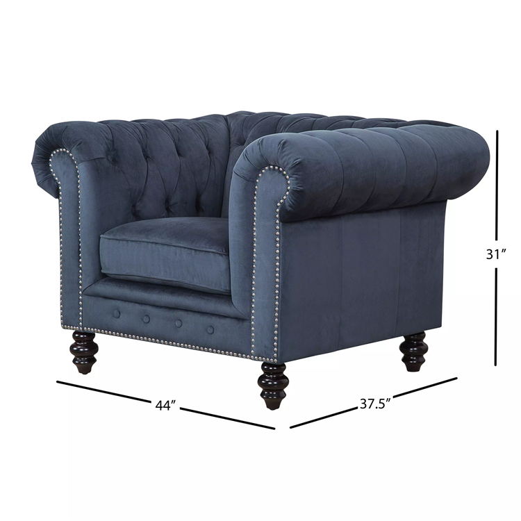 Kingbird Furniture Company Brand Set Crushed Velvet Couch Set Supplier 9