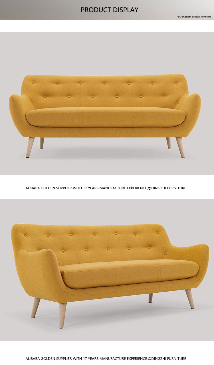 Fashion Velvet Fabric Upholstered Modern Living Room Sofa for Hotel 9