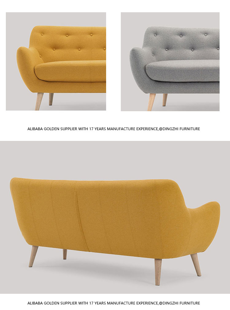 Fashion Velvet Fabric Upholstered Modern Living Room Sofa for Hotel 10
