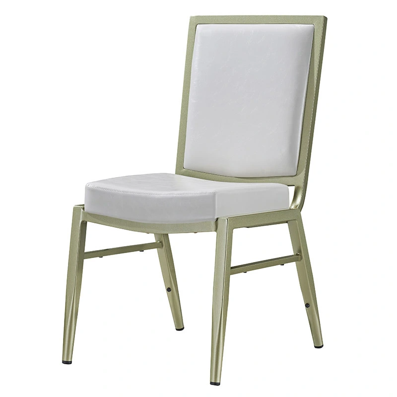 Pure White Aluminum Stacking Chair #YD-1026 1
