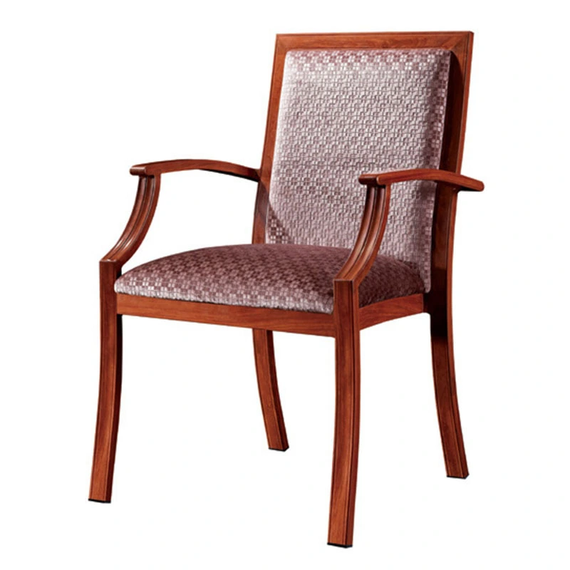 WOOD ARM CHAIR RESTAURANT CAFETERIA METAL WOODEN CHAIR #YA-1052 1