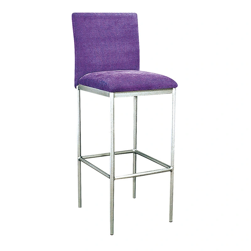 SILVER PAINTING COLOR FABRIC UPHOLSTERED STEEL BAR STOOL #YA-066 1