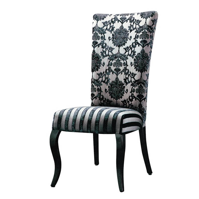 BLACK PAINTING VELVET HOSPITALITY METAL WOODEN CHAIR #YA-1044 1