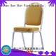 white upholstered stackable San Dun Brand aluminium dining chairs manufacture 1