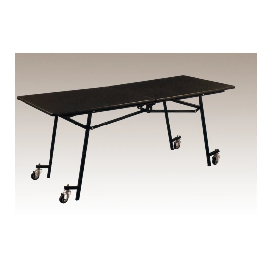Movable Wheels Design Rectangular-Half Folding Table For Conference Meeting Room  YF-015 1