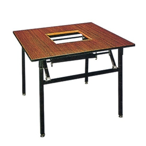 Square Wooden Hot Pot Table Laminate  Folding Restaurant Table YF-019 1