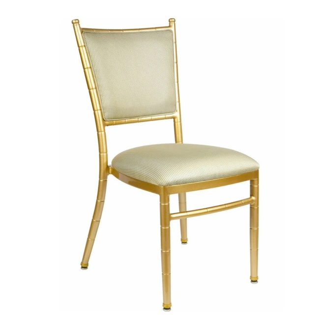 Wedding Event Party Hall  Napoleon Chair Golden Upholstered Furniture YC-010 1