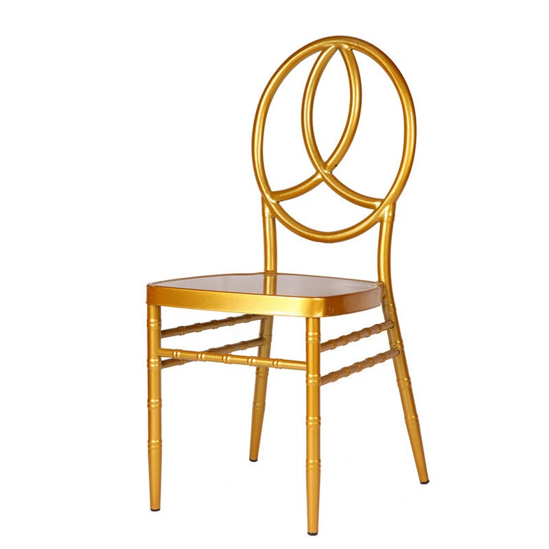 Cheap Gold Painting Steel Hotel Banquet Wedding Phoenix Chair YC-023 1