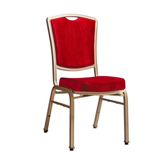 Hospitality Oil Painting Color Flexible Back Aluminum Stacking Chair YB-015 1