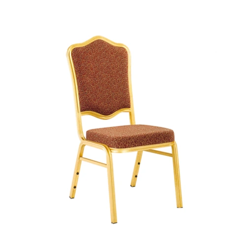 Hotel Party Stacking Chair Aluminum Alloy Flower Back Design Chair YD-005 1