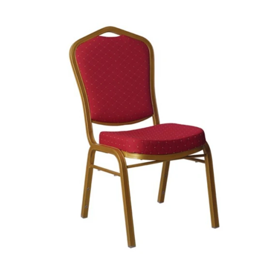 Red fabric Upholstered Aluminum Stackable Church Chair YD-019 1