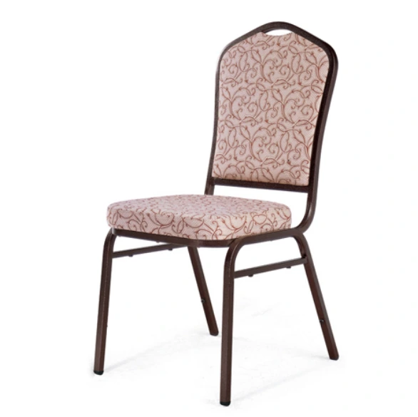 Special Flower Back Design Restaurant Steel Stacking Chair YE-027 1