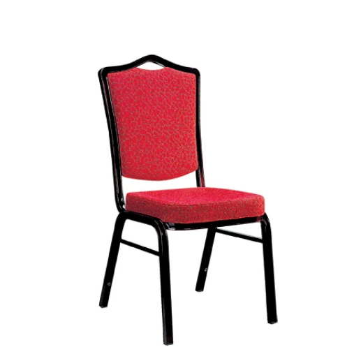 Hospitality Banquet Stack Chair Red Fabric Aluminum Chair YD-023 1