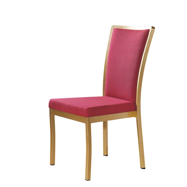 Europe Hotel Ballroom Chair High Back Aluminum Stack Leather Chair YD-028 1