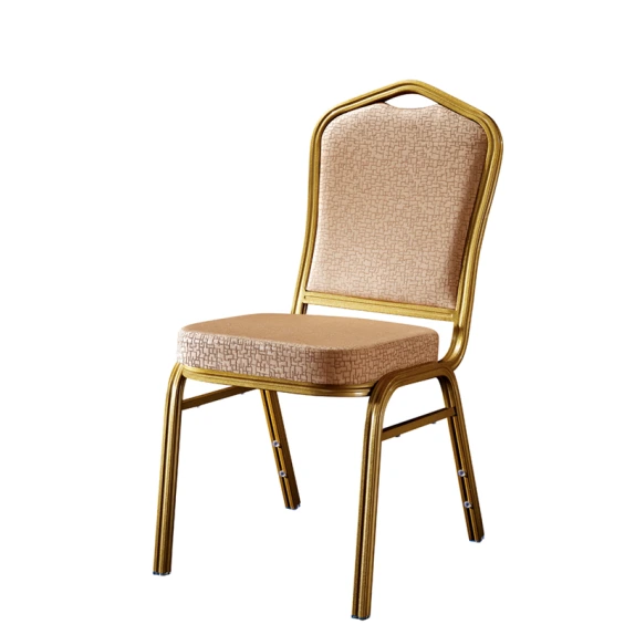 Aluminum Hotel Meeting Chair Flower Back Design Stacking Chair YD-031 1