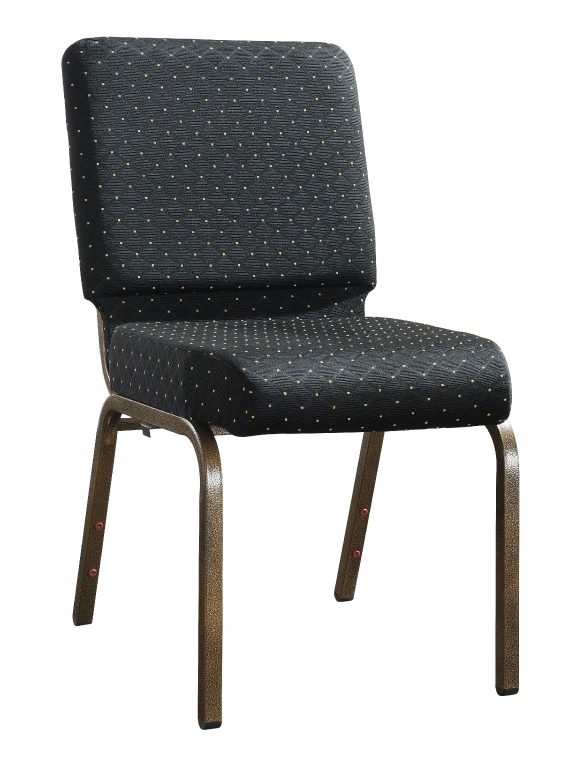 Cheap Factory Sale Black Dots Iorn Stacking Church Chair YE-057 1