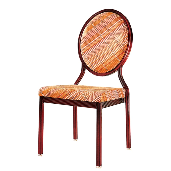 Oval Back Restaurant Reception Aluminum Stack Chair YD-053 1