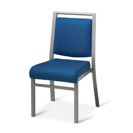 Anti-dirty Blue Fabric Conference Meeting Aluminum Stack Chair YD-066 1