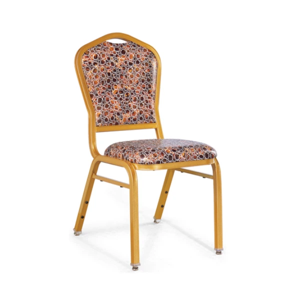 Dining Room Golden Chair Party Aluminum Stacking Chair YD-065 1