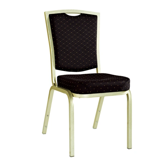 Hot Sale Office Stacking Chair Black Upholstered Aluminum Wedding Chair YD-072 1
