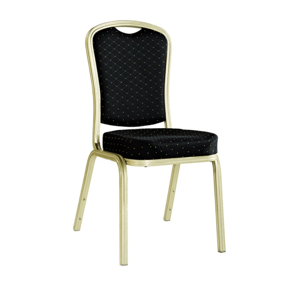 Comfortable Seat Black Aluminumm Meeting Chair Stack Wedding Chair YD-073 1