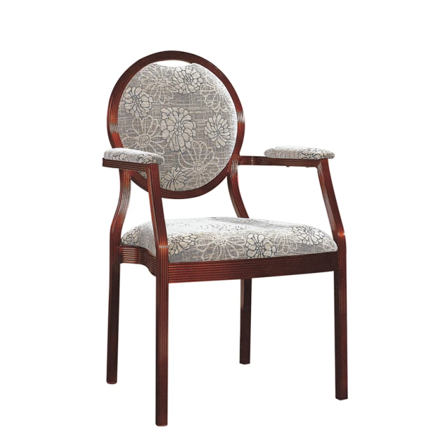 Round Back Comfortable Aluminum Hotel Restaurant Armrest Chair YD-099 1