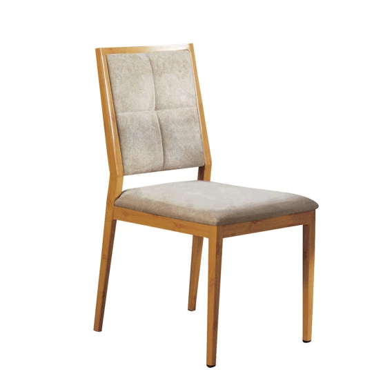 Square Seat Upholstered Aluminum Restaurant Canteen Chair YD-1010 1