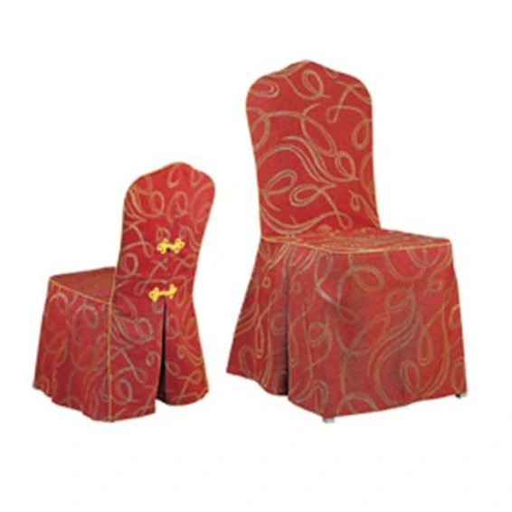 RED FESTIVE BOWKNOT CHAIR COVERS HOTEL DECORATION Y-028 1