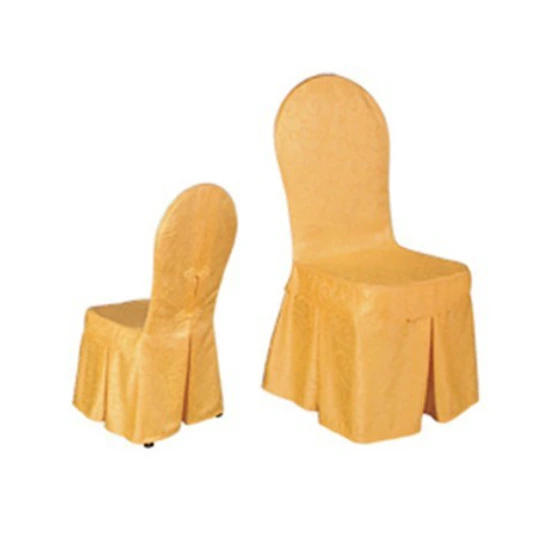 ROUND CHAIR COVER YELLOW ANTIQUE JACQUARD SKIRT CHAIR COVER Y-030 1