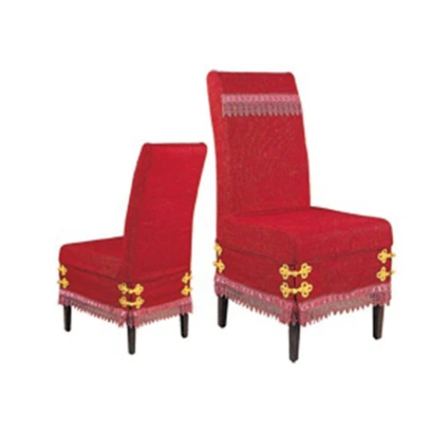 RED FESTIVE HIGH BACK CHAIR COVER BANQUET EVENT DECORATIONS Y-038 1